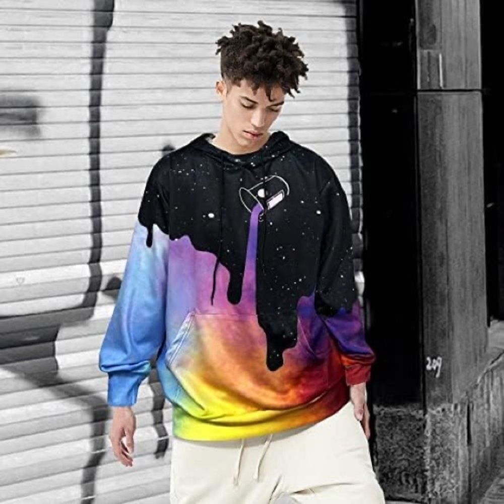 Goodstoworld Unisex Men's & Women's Hoodies 3D Sweater Size S M